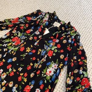 NWOT Sézane India Dress Multicolored Flowers US 2 FR 34
